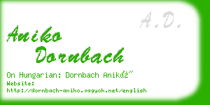 aniko dornbach business card